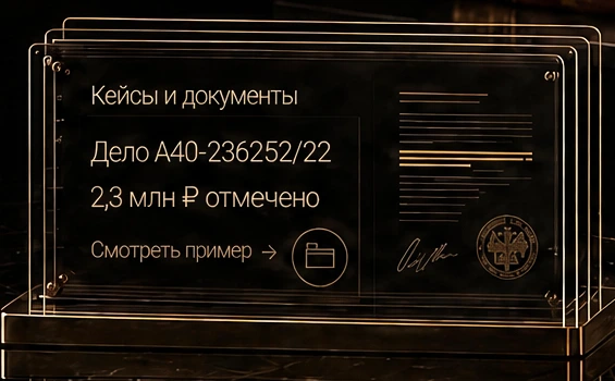 Кейсы и документы: дело А40-236252/22, 2,3 млн ₽ отменено. Смотреть пример.